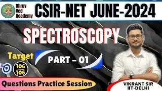 QUESTIONS PRACTICE SESSIONS | SPECTROSCOPY ONE SHOT | CSIR-NET JUNE 2024 | BY VIKRANT SIR