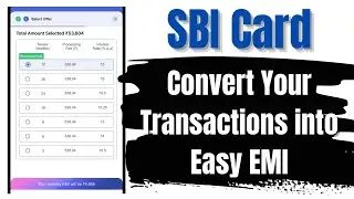 How to convert EMI in SBI credit Card App | SBI Card Convert your large transactions into easy EMI
