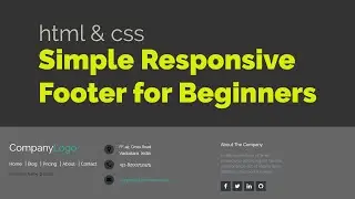 How to create responsive footer  in HTML & CSS | Responsive footer in html &  CSS | html css footer