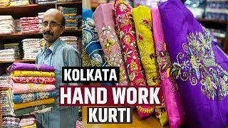 Pure Cotton / Dola Silk / Tissue / Muslin Handwork Kurti Manufacturer in Kolkata, Barabazar