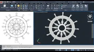 AUTOCAD dibujo de un timón de 2D a 3 Dimensiones