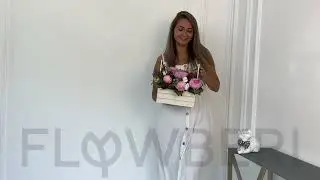Пионы в ящике на сайте FlowBeri №6