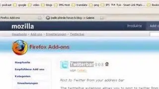 screencast - twitter with firefox addons