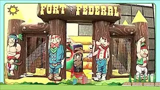 Играем в Парке Аттракционов. Прыгаем на Батутах. Playground For Kids Trampolins. 兒童遊樂場  متنزه