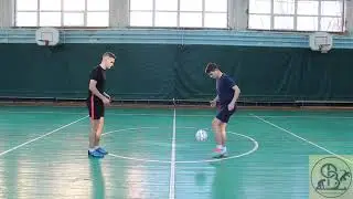 Остановка и передача катящегося мяча внутренней стороной стопы.5-7 класс