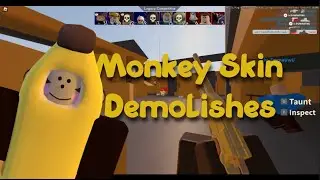 Monkey Skin Demolishes In Roblox Arsenal...