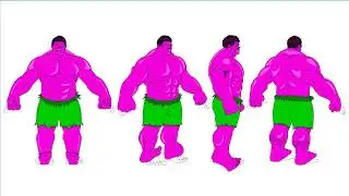 PINK INCREDIBLE HULK I 2D ANIMATION I CHARACTER ANIMATION I CARTOON ANIMATION BY SKG ANIMATION