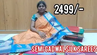 SEMI GADWAL SILK SAREES...#SAREES @j.jdesignersstudio