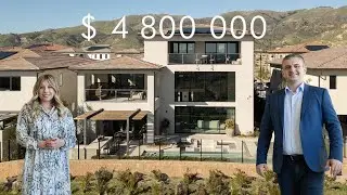 Touring a $4.8 mln Brand New Home in Porter Ranch, Westcliffe Community