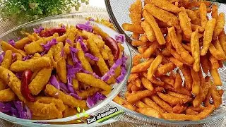 اصابع البطاطس المقرمشه بطريقه عبقريه❗اسهل بطاطس مقرمشه متبله بدون سلق مش شاربه نقطه زيت❗وصفه سهله