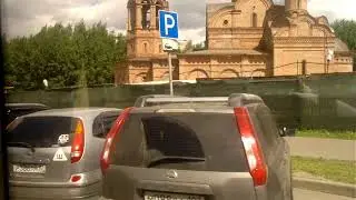 Москва Поездка на автобусе 144(1-я часть) метро Теплый стан-ул Академика Варги. Вид из окна.