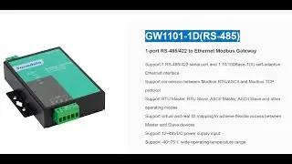 Modbus Gateway use case