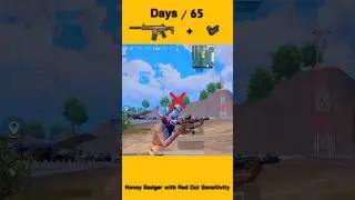 🔥 Honey Badger with Red Dot Sensitivity 🚀 Red Dot no recoil spray ❌ #sensitivity #bgmi #pubg #shorts
