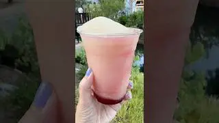 Trying a Boysen Apple Freeze at #Disneyland Maurice’s Treats Stand #disneyfood