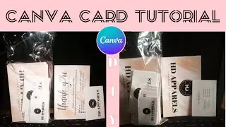 DIY Thank you Business Card Design in Canva