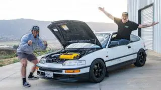 We Built a B18 Swapped CRX & it RIPS! *FIRST DRIVE!!*