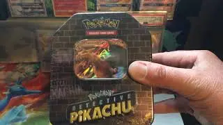 Detective pikachu Charizard Tin