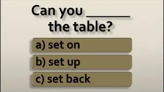 Phrasal Verbs - Set | English Vocabulary Test