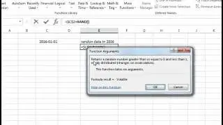 MS Excel generating random date