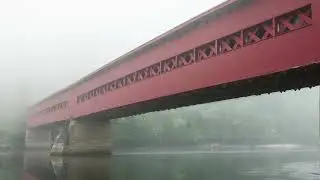 Time-lapse Of Fog Rolling Past The Wakefield Covered Bridge