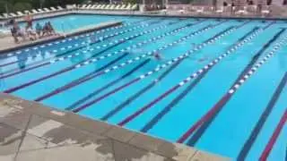 Rae-Lynn Sheffield wins 50 breast stoke at FSC