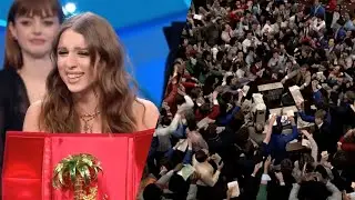 UNA POLTRONA PER SANREMO - LA REAZIONE DELLA SALA STAMPA AL TELEVOTO FINALE