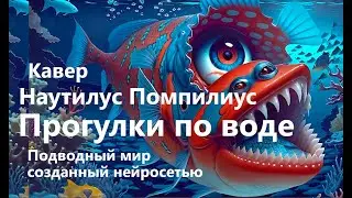 Наутилус Помпилиус. Прогулки по воде. Кавер. Подводный мир нарисованный нейросетью.