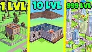 ЭВОЛЮЦИЯ СТРОЕНИЯ ДОМОВ ЧТОБЫ ПОСТРОИТЬ ГОРОД В ИГРЕ IDLE TAP BUILDERS!