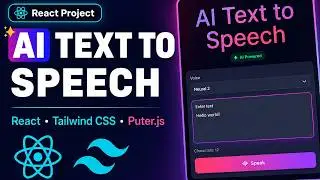 Create an AI Text to Speech Website with React, Tailwind and Puter.js | Full Tutorial 