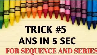 sequence and series/progression trick for cat/nda/jee mains/air force x/navy AA | math tricks point