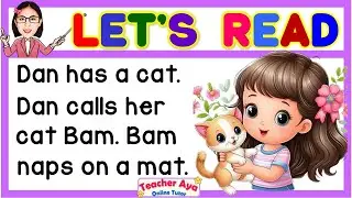 CVC Short Stories for Kids | Practice Reading | English Reading Lesson | Reading tutorial for Kids