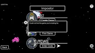 Among Us Mobile (could not find the game you're looking for) problem solved tutorial | Demigodamy