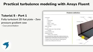 Turbulence modeling with Ansys Fluent | Fully turbulent 2D flat plate - Part 1