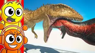 GIANT DINOSAUR BATTLES in ARBS!? (Reaction)