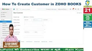 21 How To Create Customer in ZOHO BOOKS ZOHO learn tutorial