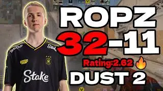 🔥ropz (32-11) | Rating 2.62 | Matchmaking | dust2 | SoloQ | Feb 15, 2026