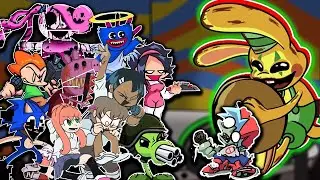 FNF VS Bunzo Bunny vs Pj Pug A Pillar🎵Musical Memory But Different Characters S