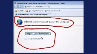 Fix Internet Explorer cannot display the page | Diagnose connection problems Error in Windows 7