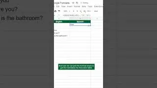 Google Translate in Google Sheets 