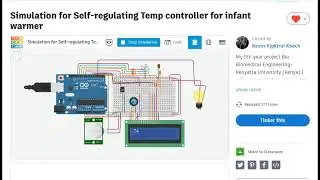 Simulation for self-regulating temp controller for infant warmer Using TinkerCAD