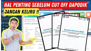 Hal penting cut off dapodik | Mudah - BOSP Dan Bop 2024