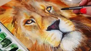 Watercolor Lion Tutorial Step by Step