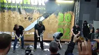 Второй этап Победа Яна Корнева и ножа BeaverKnife 'Печкин' в Зарубе на выставке Клинок Весна 2023.