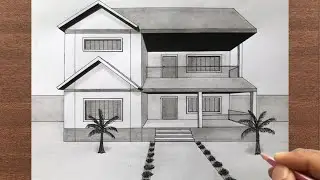 How to Draw a House in 1 Point Perspective