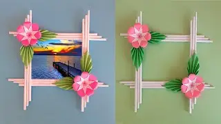 Kağıttan Kolay Çerçeve Yapımı / DIY Paper Photo Frame Making Easy tutorial
