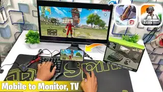 How to Use Your Mobile as PC🔥 *Mobile to Monitor & Tv* Using 4 in 1 Gaming Combo | Free Fire & BGMI