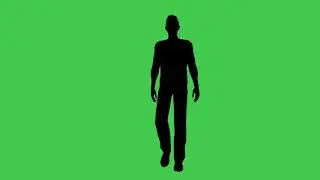 free green screen man walk view from front