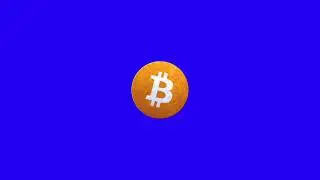 Green Screen-burning bitcoin, bitcoin is burning, bitcoin on fire!
