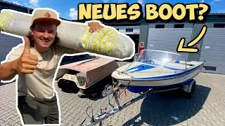 BOOT schleifen, KIEL reparieren & SPIEGEL anfertigen - BOOTSTRAILER neu lackiert / BOOT REFIT