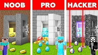 THE MOST SECURE BANK BATTLE in minecraft / Noob vs Pro vs Hacker Challenge in Minecraft Animation